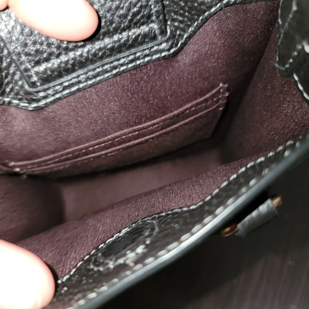 Coach Black Mini Bag with Gold Accents Ships same or next business day - Picture 4 of 4